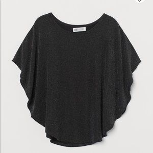 Printed Poncho-Style Top